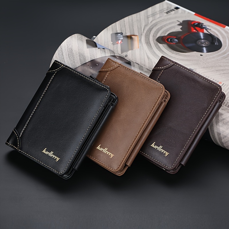 1pc Baellerry Mens New Wallet Bag Sección Corta Ultra-thin Multi-card Card  Bag Open Wallet Mens Wallet - Ropa Calzado Y Joya - Temu