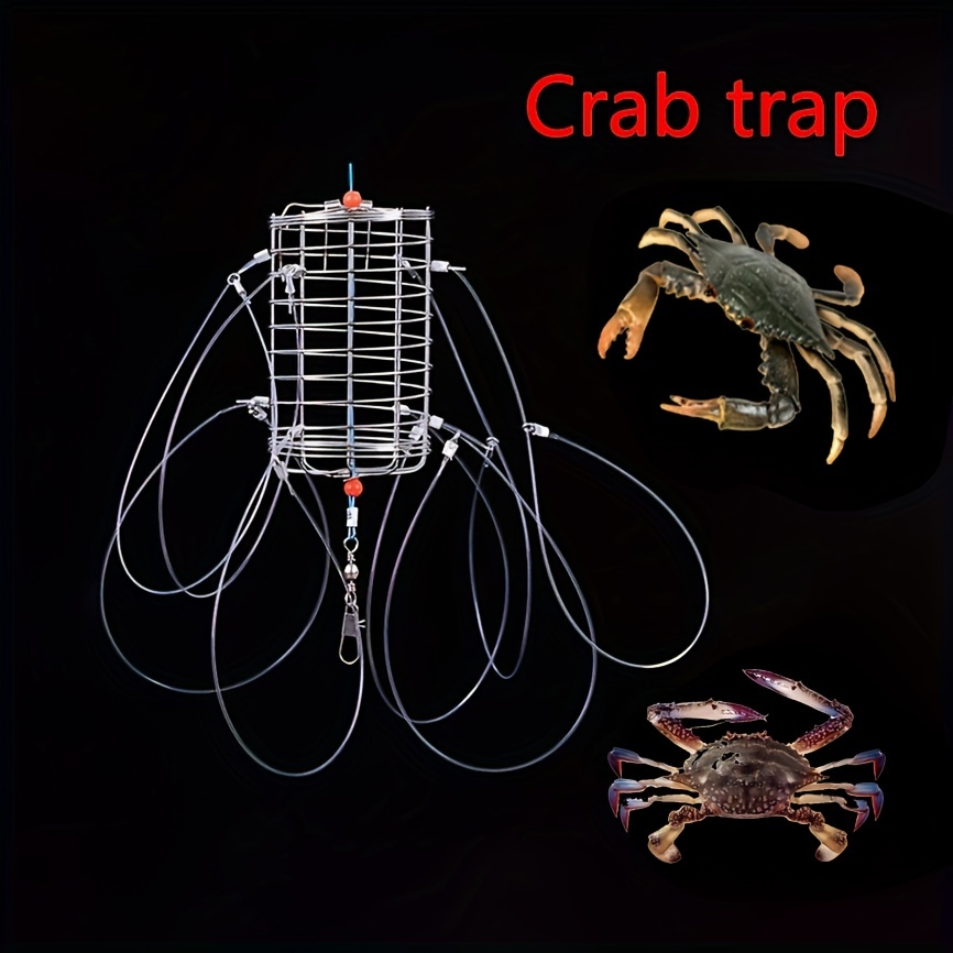 Silvery Stainless Steel Crab Trap Multi functional Bait Cage - Temu