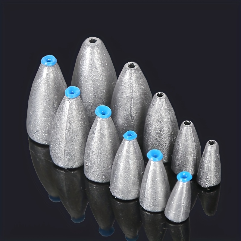5pcs Plastic Core Bullet Through Plumb Bobs - Perfect for Fishing Rods and  Anti-Hanging Bottom!