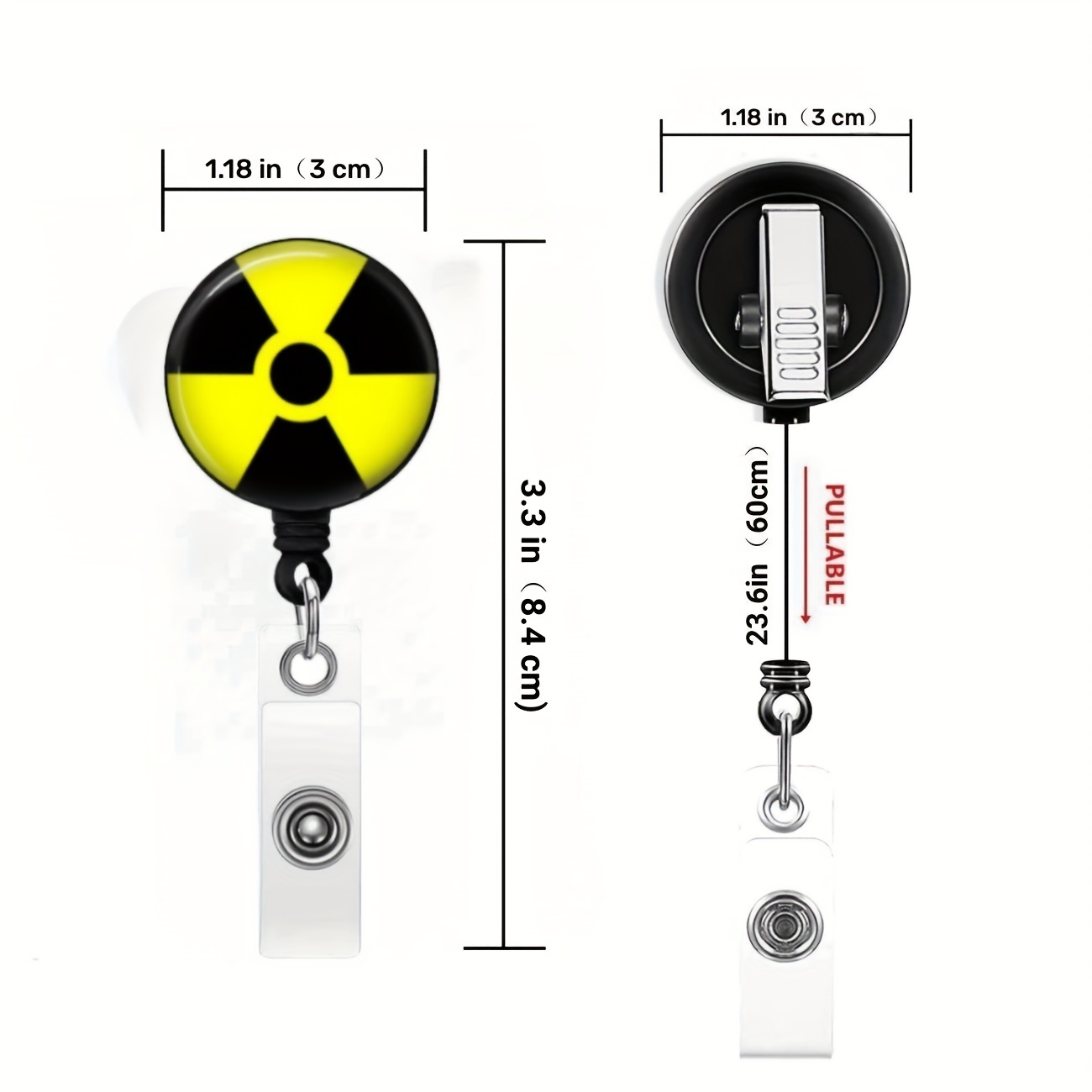 Radioactive Symbol Zombie Radiology Id Cardretractable Badge - Temu United  Kingdom