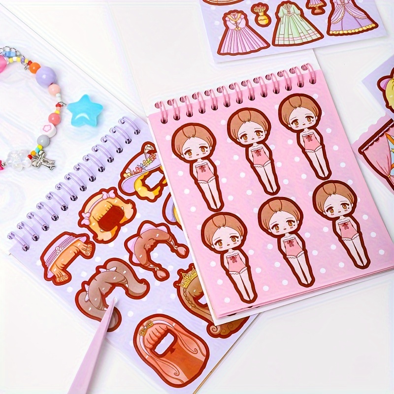 Dress up Stickers Princess Style Dress up Material Book Die - Temu