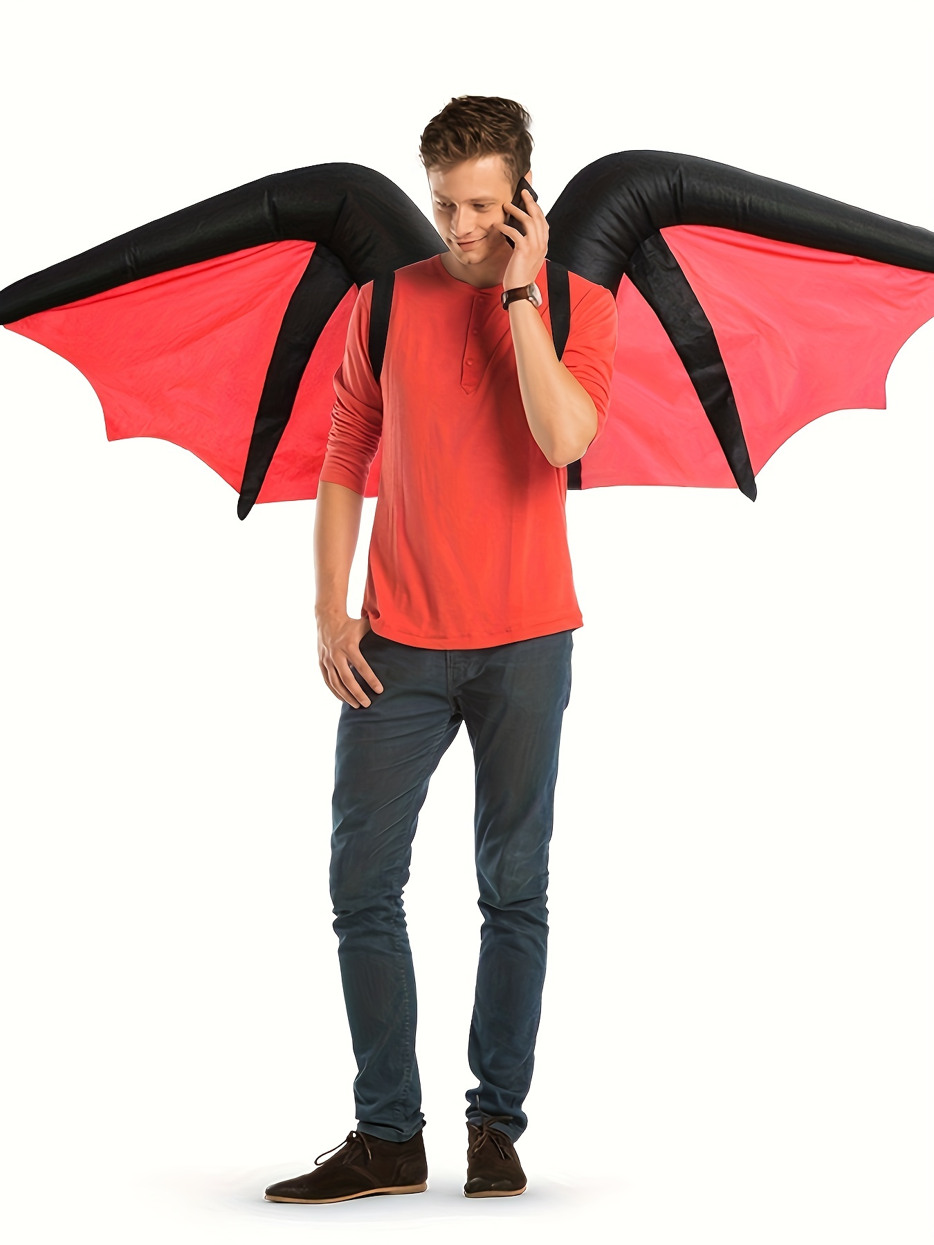 Inflatable Red/Black Devil Wings Costume