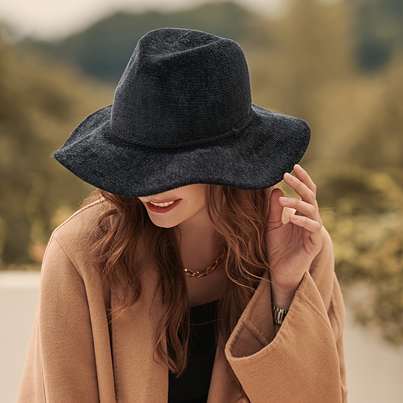 Straw Sun Hats For Women Wide Brim Fedora Foldable Straw Beach Hat Outdoor  Fashion Casual Style Hat For Women Girls Valentine's Gifts For Her