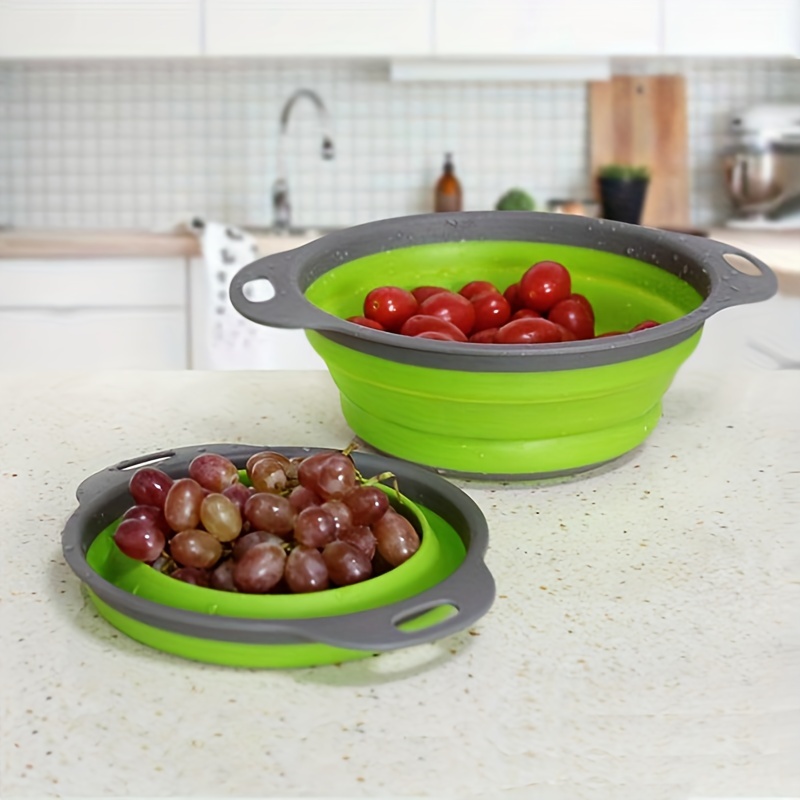 Foldable Silicone Colander - Collapsible Vegetable Washing Basket