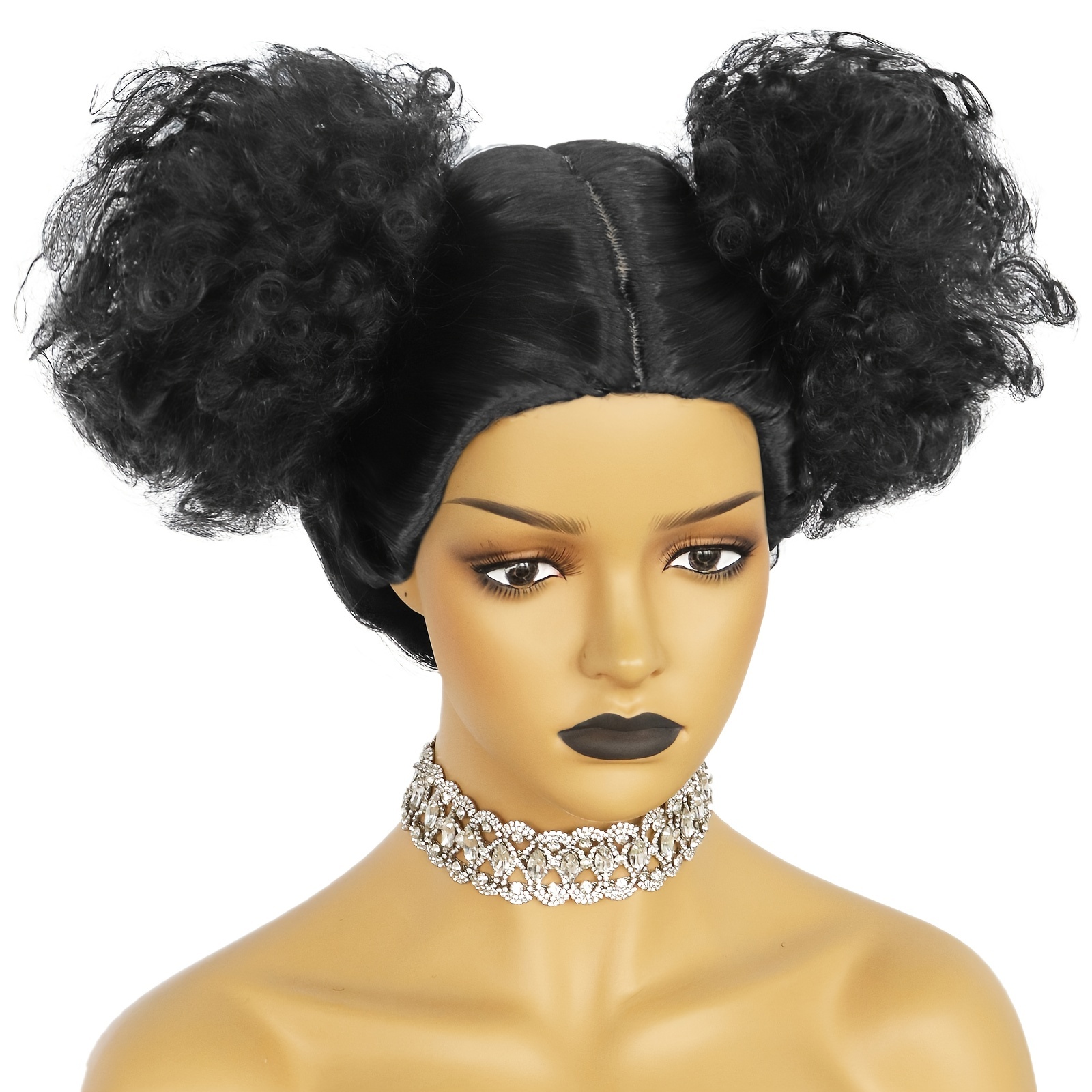 Black wig 2025 with bun