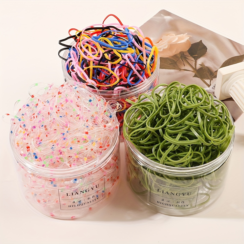 Hair Ties Hair Bands Strong Pull Constantly Disposable Small Rubber Band  Children Tie Pigtail Head Rope Rubber Band About 1000