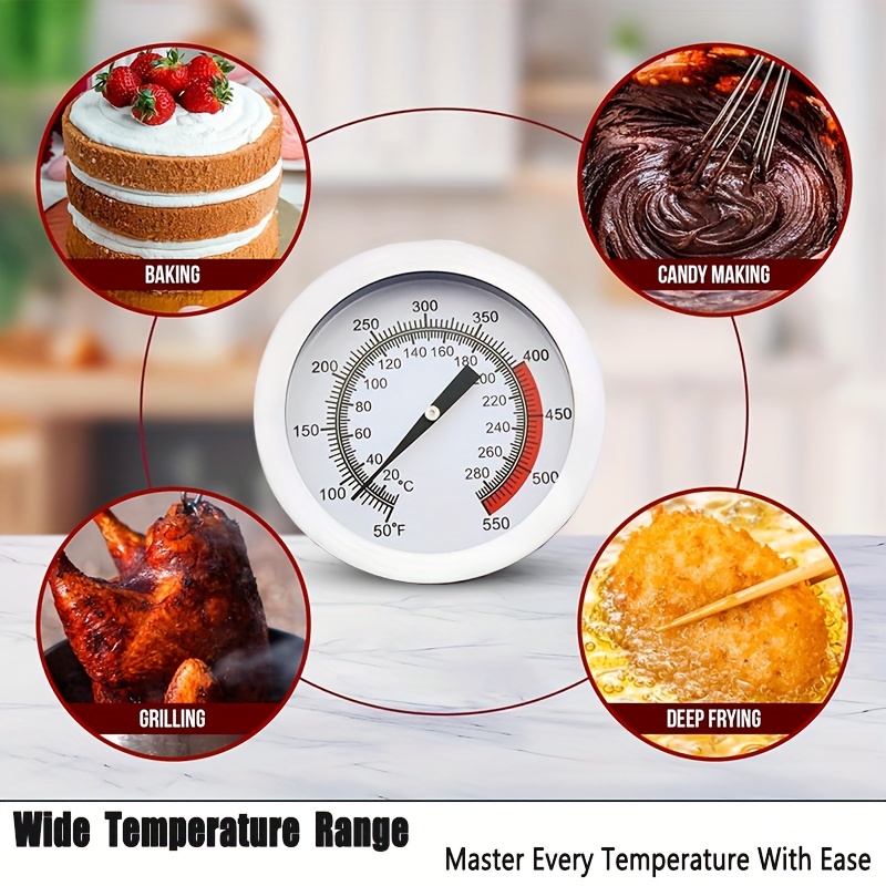 Thermometer, Deep-frying Thermometer With Dial, Oven Thermometer With Long  Probe For Instant Reading, Used For Cooking, Baking, Barbecue, Bbq,  Chocolate, Milk Tea, Soup, Sugar Water, Can Be Used In Fryer, Soup Pot