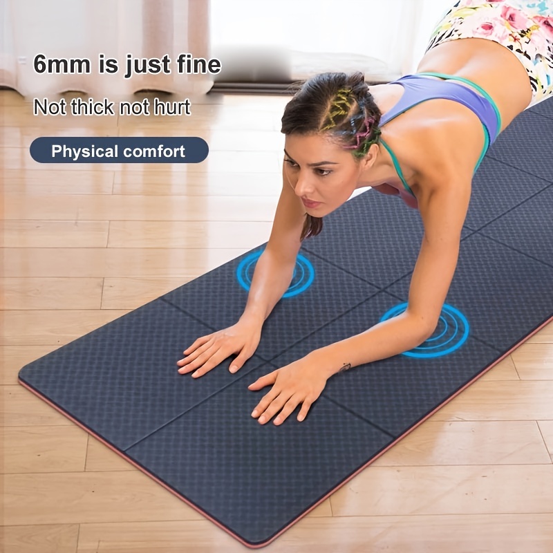 Manta de yoga antideslizante, esterilla plegable para hacer ejercicio,  viaje, fitness, Pilates, 183x61cm