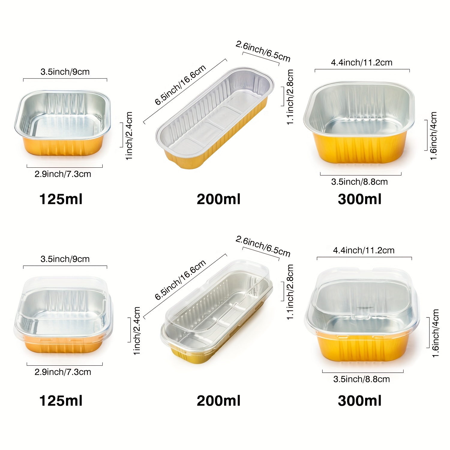 25pcs/set, Juego De Recipientes De Aluminio Cuadrados Desechables,  Contenedores De Alimentos De Papel De Aluminio Para Cocinar, Calentar,  Almacenar, Preparar Alimentos, Reciclables, Herramientas De Cocina,  Accesorios De Cocina, Suministros De Cocina