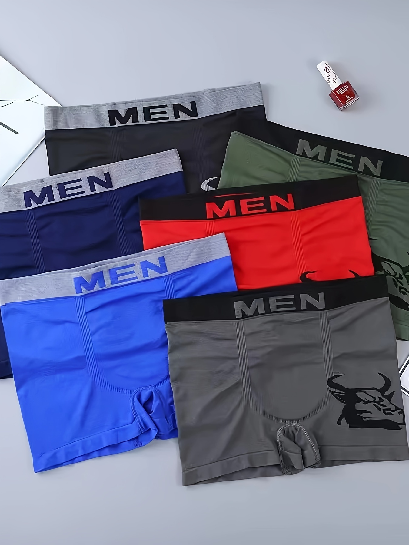 Men's Seamless Breathable Comfy Boxer Briefs Men's Underwear - Temu