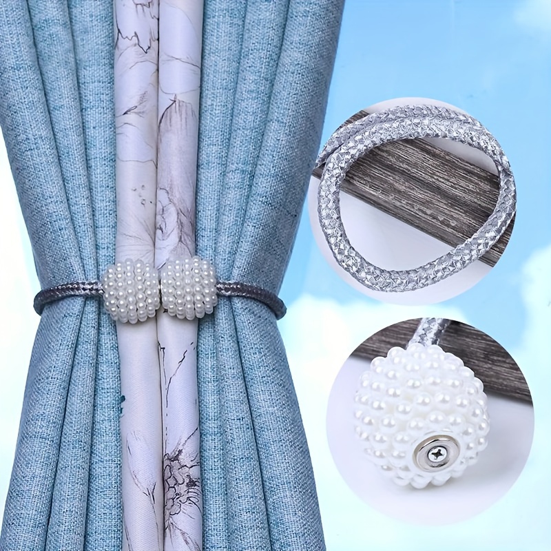 1 Pearl Magnetic Curtain Clip Curtain Holders Tieback Buckle Clips Hanging  Ball Buckle Tie Back Curtain Accessories Home Decor 
