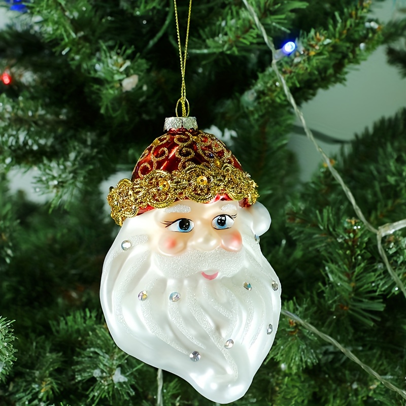 Cute Santa Claus Window Design Painted Pendants Christmas - Temu