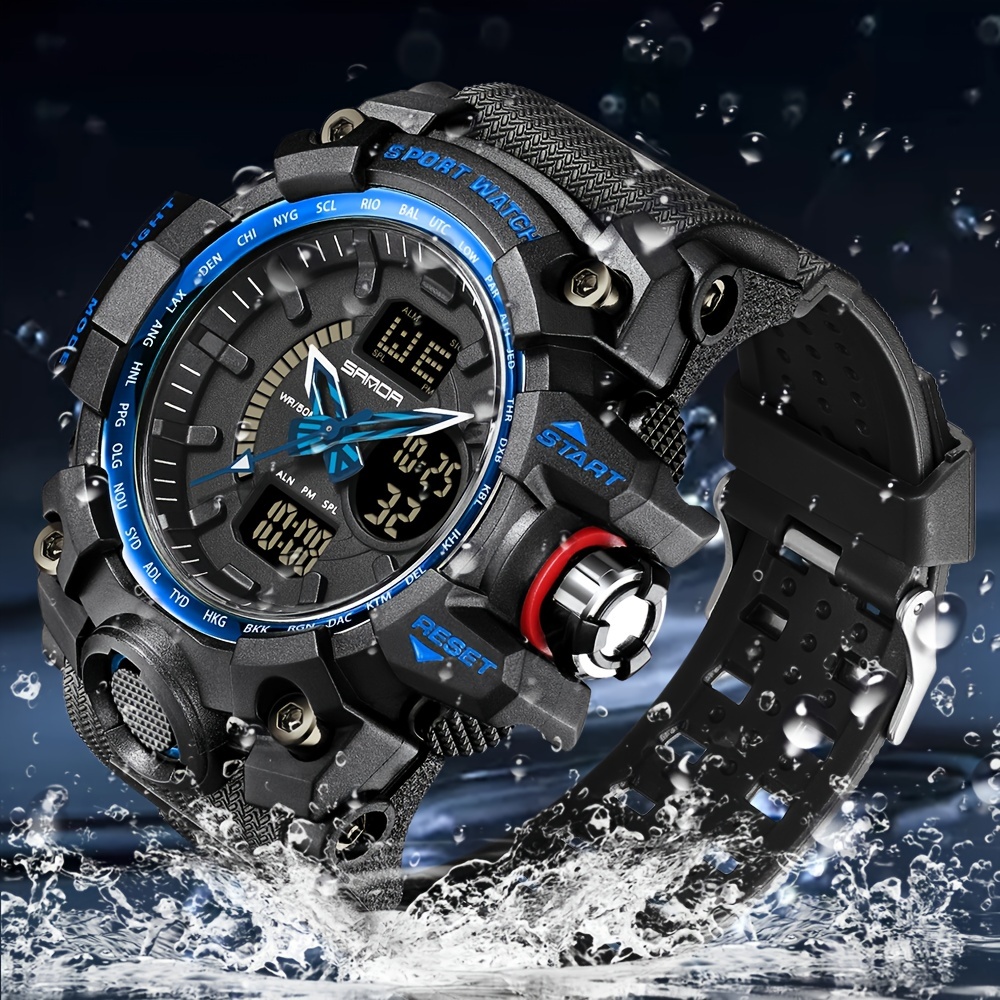 Mens Sports Fashion Outdoor Multifunctional Waterproof Military Watch Buy More, Save More Temu Spain