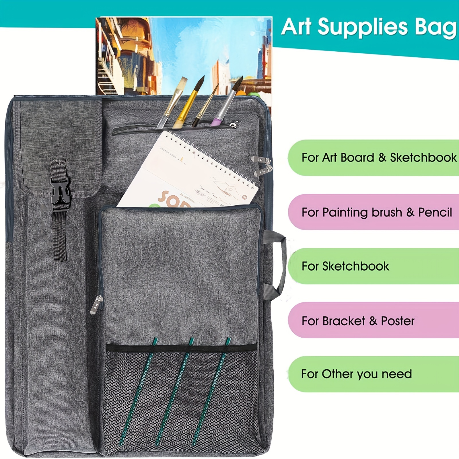 Artist Portfolio Case, Artwork Storage Bag, Painting Portfolio