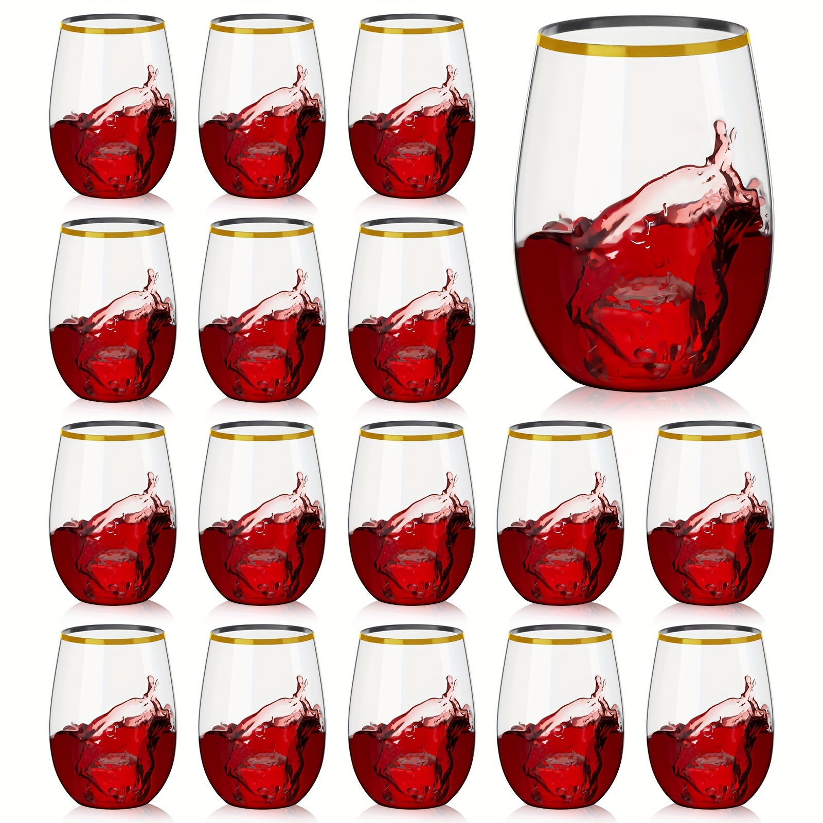 10 verres à vin réutilisables