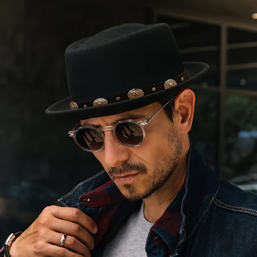 Exquisite Hat With Large Eaves Bell Shaped Jazz Hat Male Charm Cool Top Hat  For Men And Women, Shop On Temu And start Saving