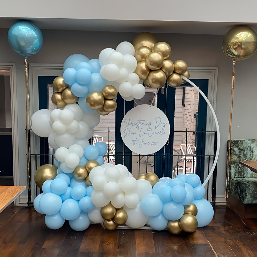 170Pcs Kit De Guirlande D'arche De Ballons Bleu Poussiéreux