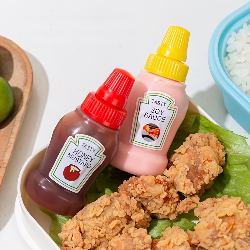 Mini Seasoning Sauce Bottles, Portable Ketchup Bottle, Salad