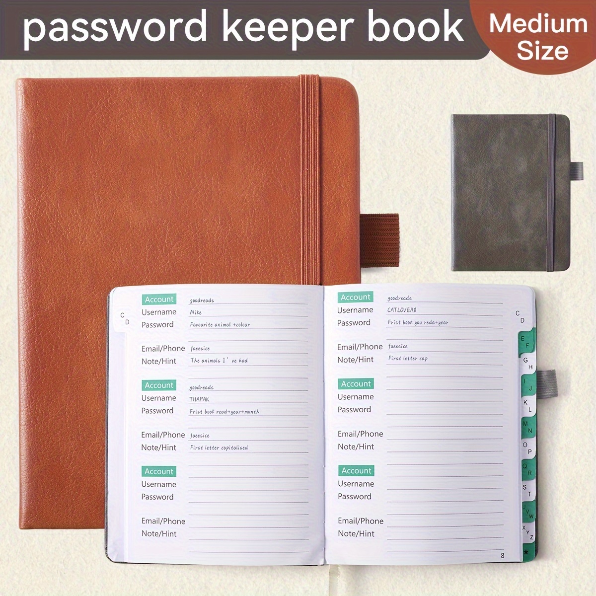 1pc B6 Password Keeper Book With Alphabetical Label - Internet Address And  Password Administrator Log For Password Organization, Log Notebook For Savi