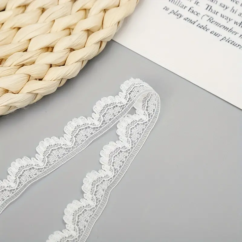 White Lace Ribbon Decorative Lace Ribbon Sewing Diy Crafts - Temu