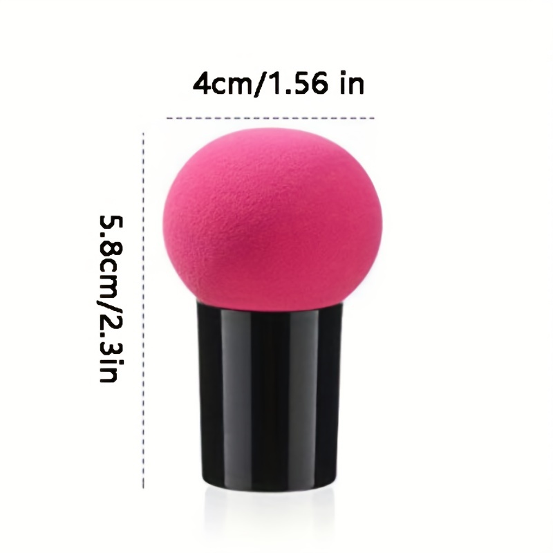 Mushroom Head Shape Puff Sponge w/ Handle for Liquid Creams Powder