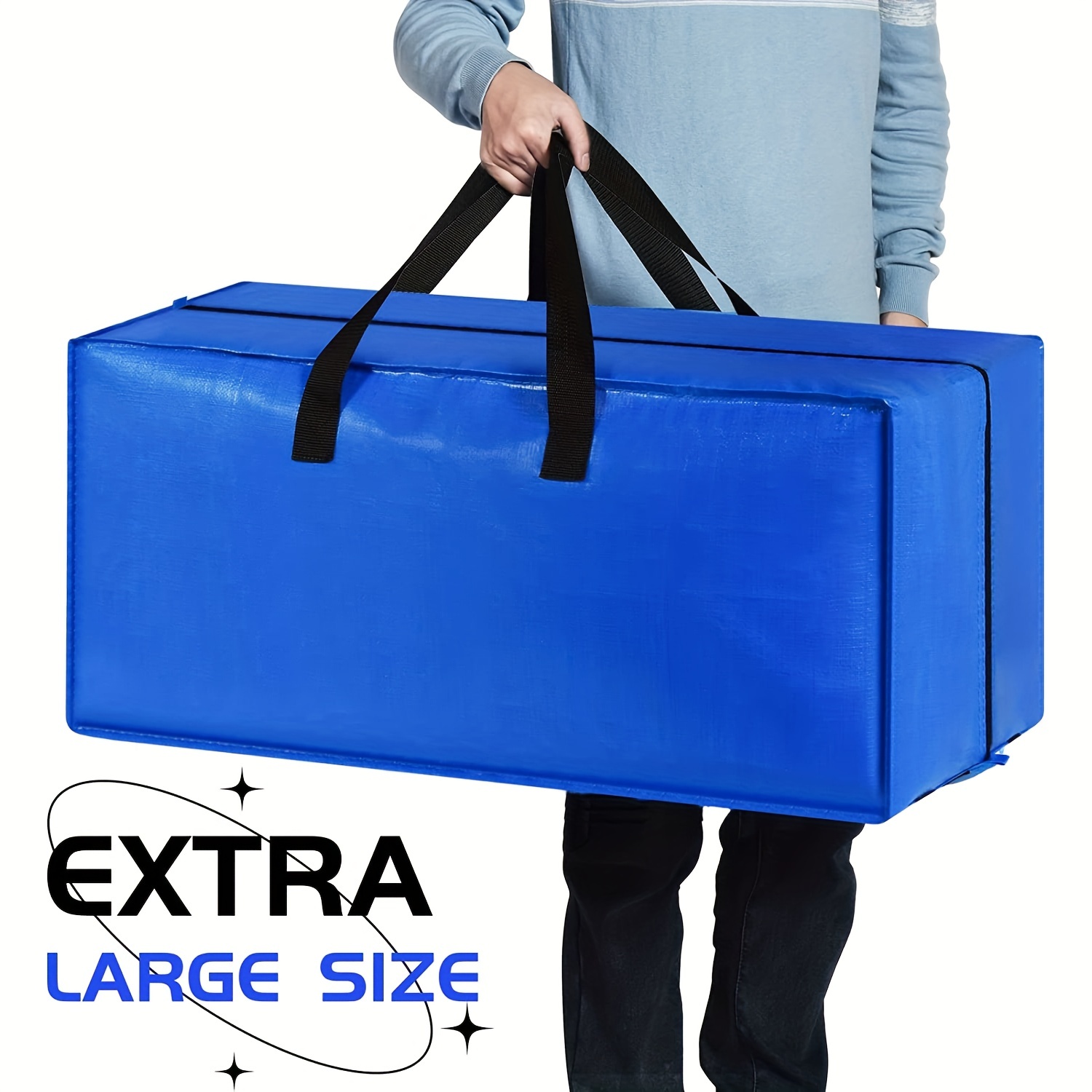 Heavy Duty Extra Large Luggage Bags Backpack Strong Handles & Zippers, Storage  Totes For Space Saving - Temu