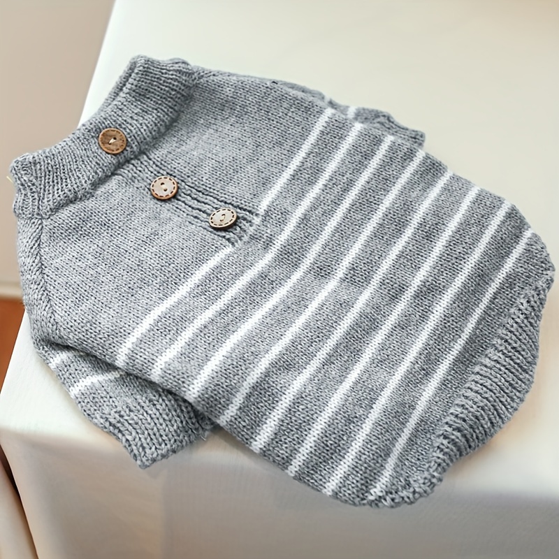 Striped Pet Pullover Sweater for Winter