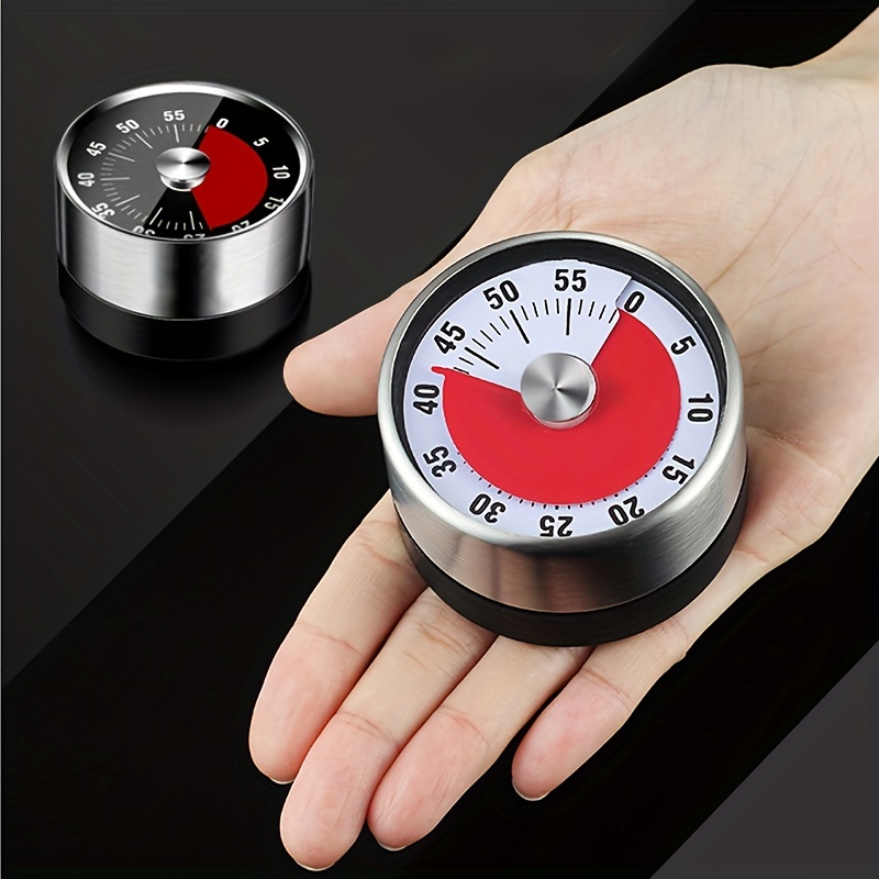 1pc Stainless Steel Mechanical Timer Reminder Countdown - Temu