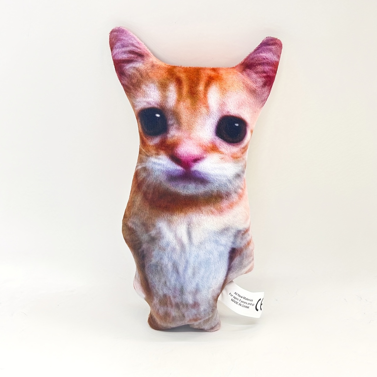 Mignon chat peluche jouet beignet chat peluche kawaii chat peluche jouet  adapté pour les enfants cadeau d'anniversaire de Noël 25cm-r