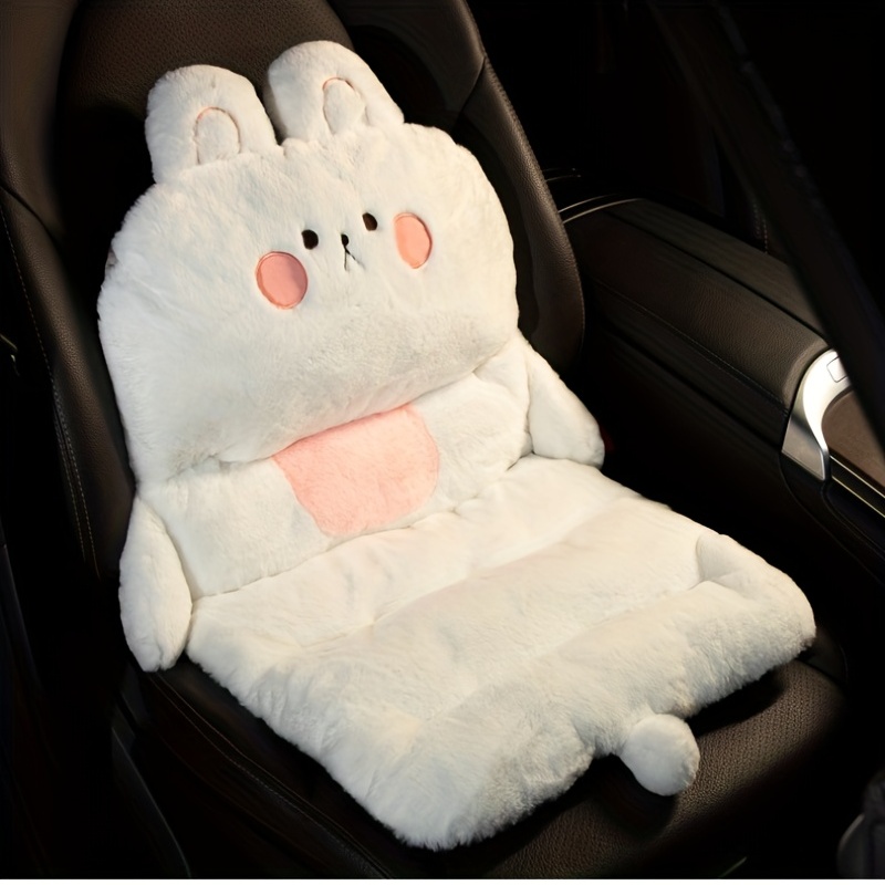2023 New Cat Car Seat Cushion Cartoon Winter Plush Lumbar Pillow Car Seat  Cushion Car Interior Decoration Car Accessories