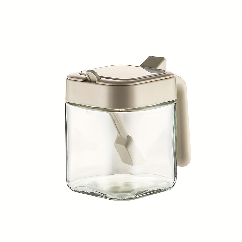 Glass Transparent Spice Jar Seasoning Box Set Kitchen Container
