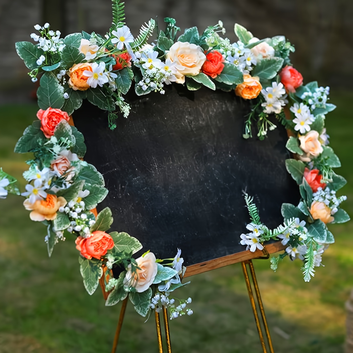 Pink Artificial Rose Garland for Wedding Decor