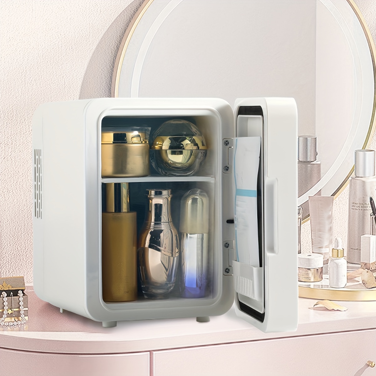 Mini réfrigérateur portable pour les soins de la peau, réfrigérateur de  maquillage cosmétique, 6L, parfait pour