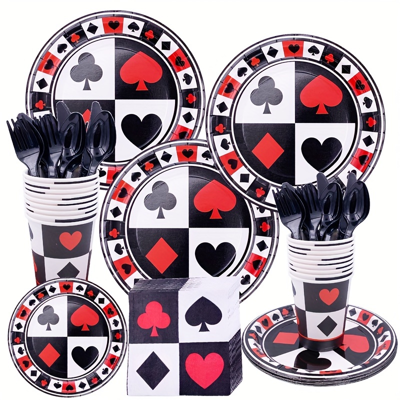 Casino Theme Party Decorations Poker Tablecloth Las Vegas - Temu
