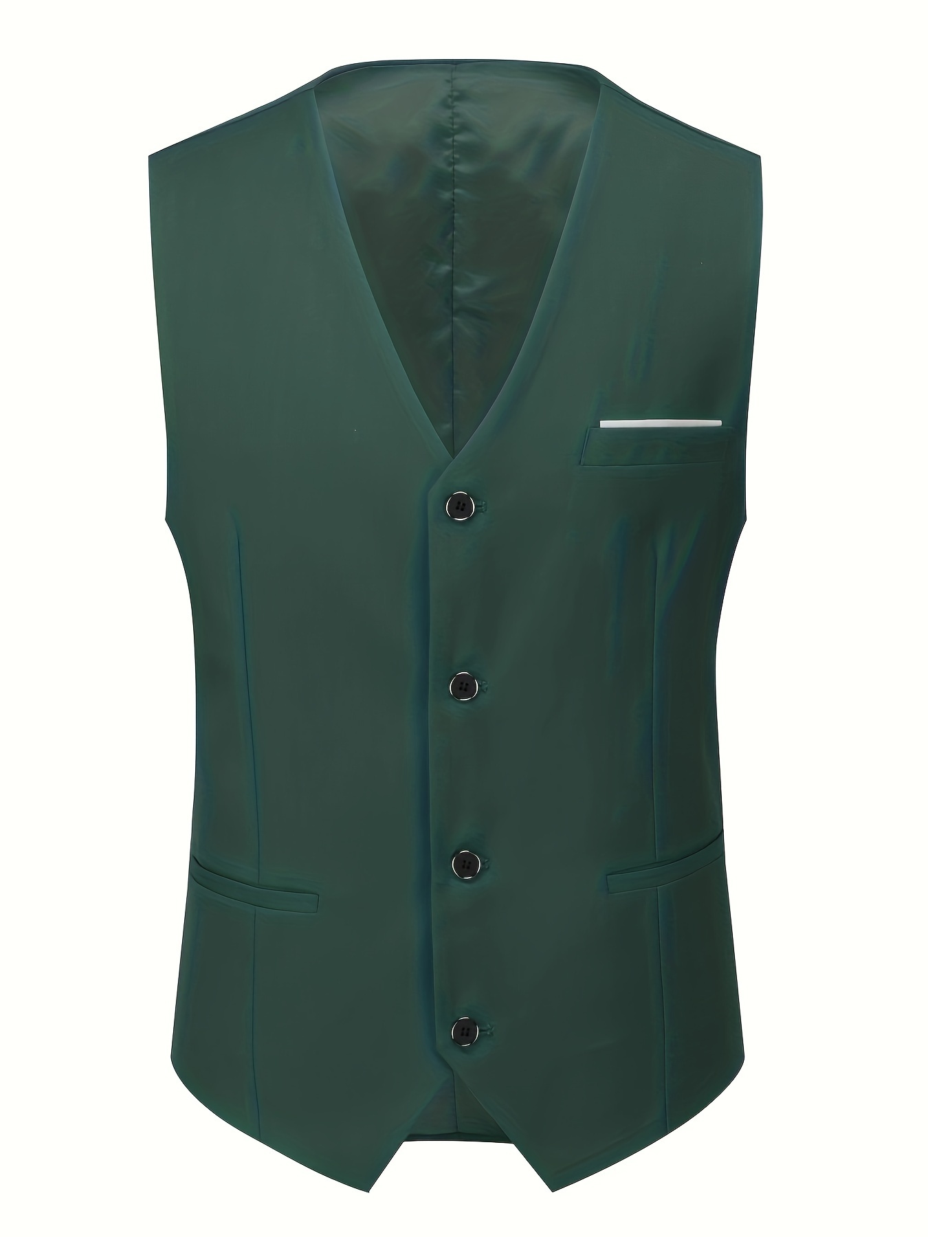 Formal, Men's One Button Suit Jacket & Single Breasted Vest
