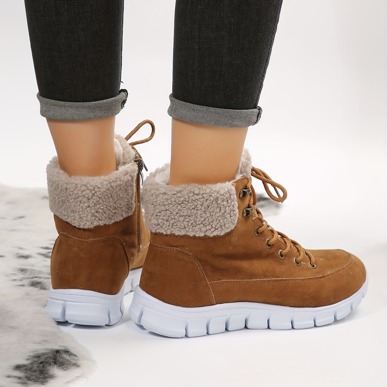 Skechers deals fuzzy boots