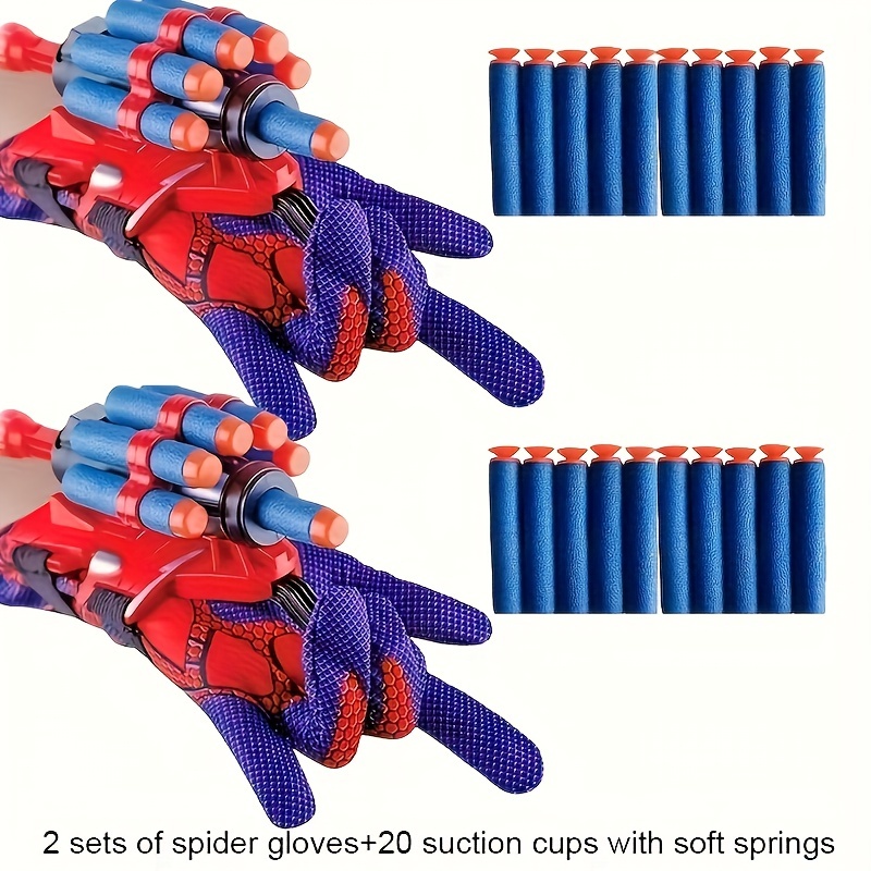 Lot de 2 Gants de Lancement, Gants de Cosplay en Plastique pour Enfants,  Lanceur de héros, Jouets éducatifs Amusants pour Enfants, Accessoires de  Costume de Super Spider-Man : : Jeux et Jouets