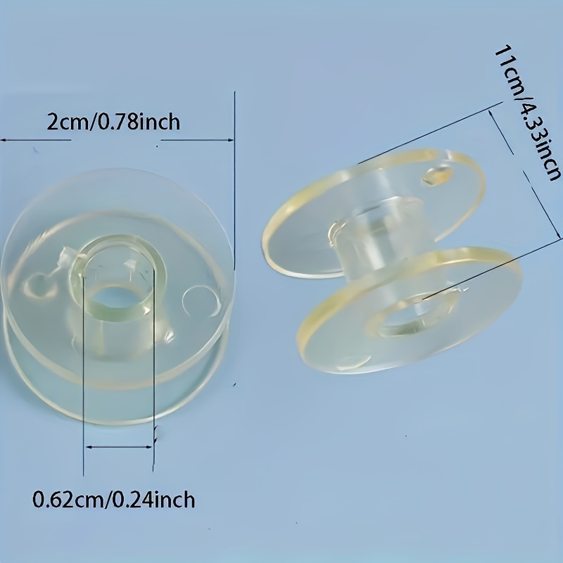 10-50pcs Color Transparent Sewing Bobbins Spool Plastic Empty