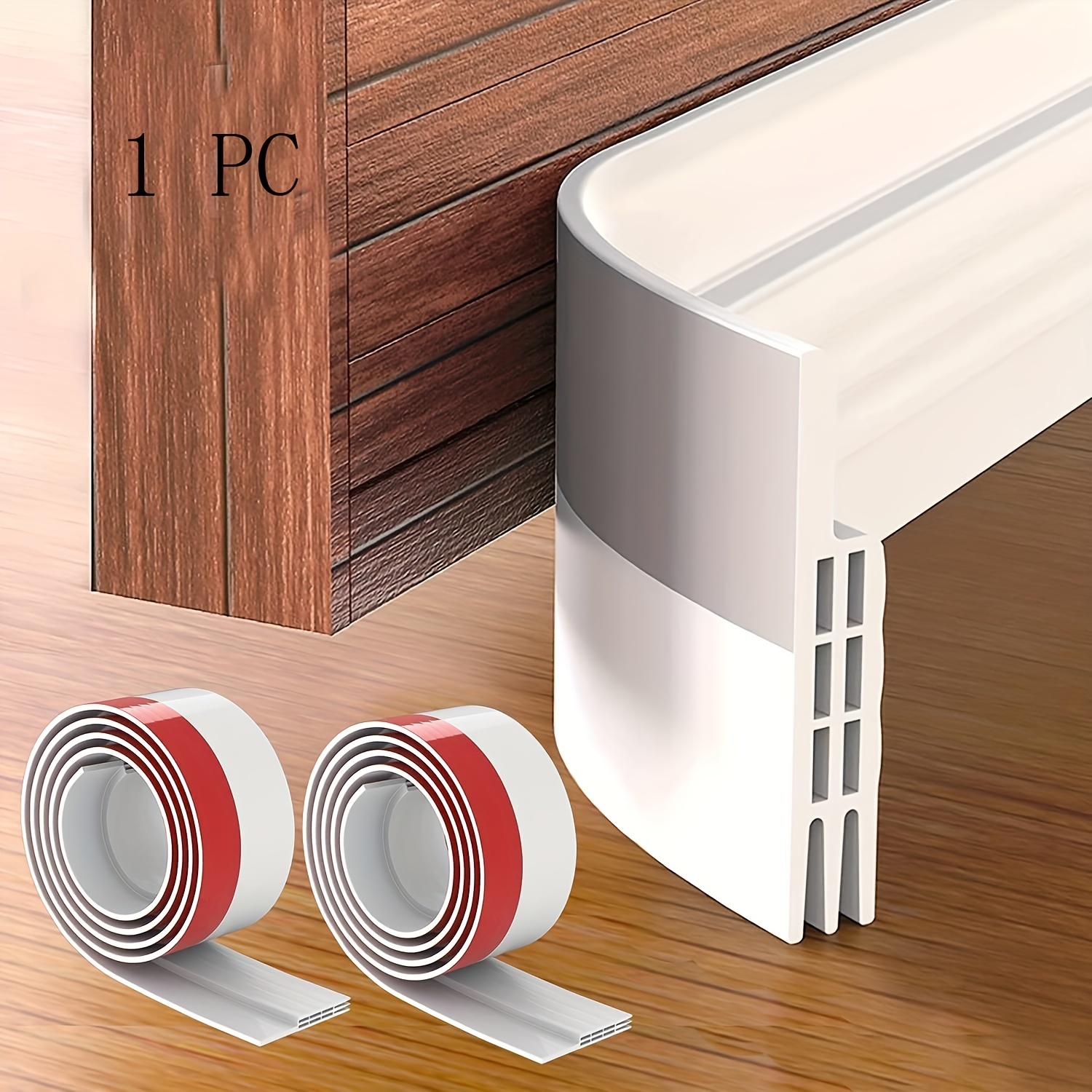 Vellure® Bas de porte anti-courant d'air & étanchéité porte - NOUVEAU bas  de porte isolant (rapide à installer), idéal pour l'isolation contre le  froid, le bruit & l'humidité (1 x blanc) 