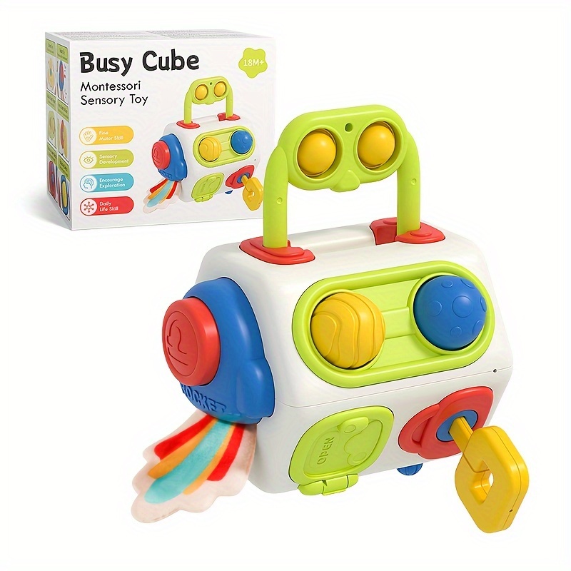 Juguete sensorial Montessori de cuerda para tirar: juguetes de dentición  para bebés de 6 a 12 meses, juguetes Montessori para niños de 1 año,  juguetes