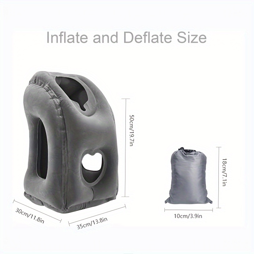 Foldable Inflatable Travel Pillow For Comfortable Sleep On Planes, Cars,  And More - Supports Neck, Head, And Lumbar - Perfect For Super Bowl And  Other Events - Temu