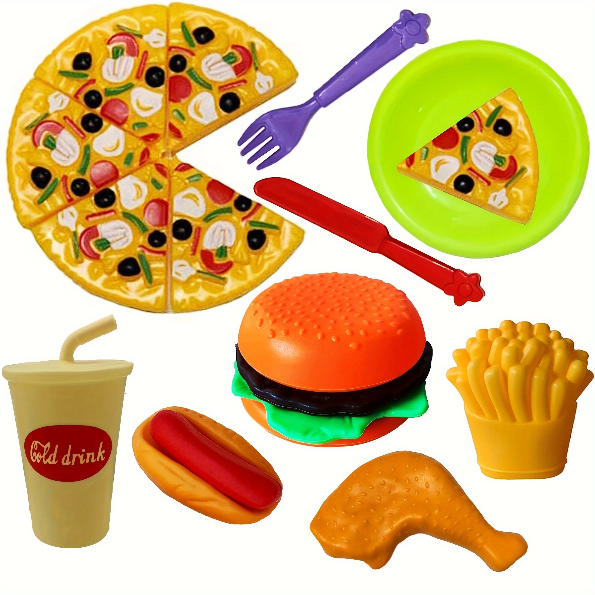 Generic Miniature Toys Pretend Foods Simulation Pizza