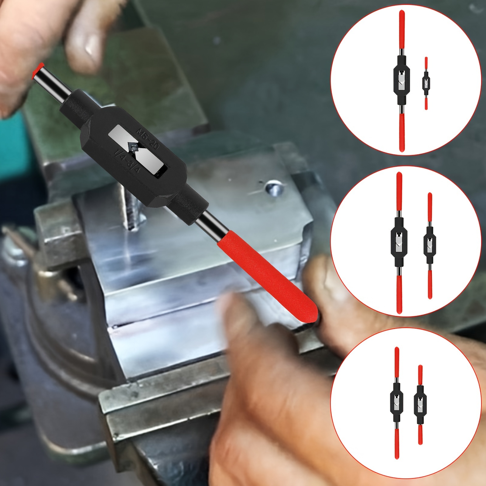 Nonslip Handle Adjustable Metal Tap Reamer Wrench M1-M8 / M1-M10