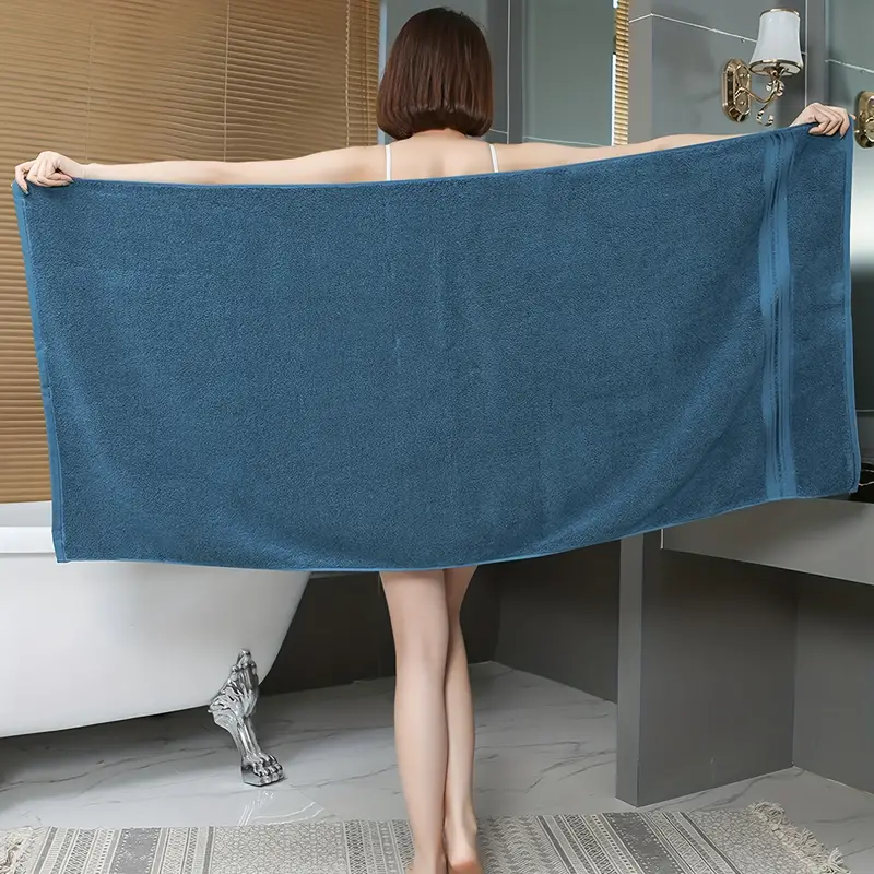 Solid Color Bath Sheet, Pure Cotton Large Bath Towel, Adult Large Bath Towel,  Household Soft And Skin Friendly Bath Sheet, Suitable For Bathroom Gym  Hotel, - Temu
