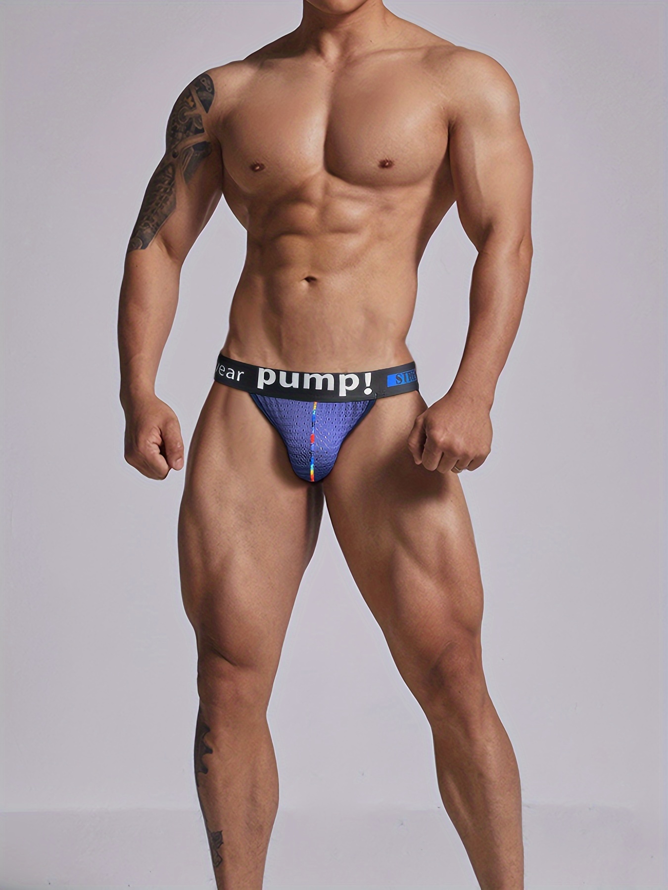 Men's Thong G-String Jockstrap Athletic Supporters Breathable Workout  Underwear 