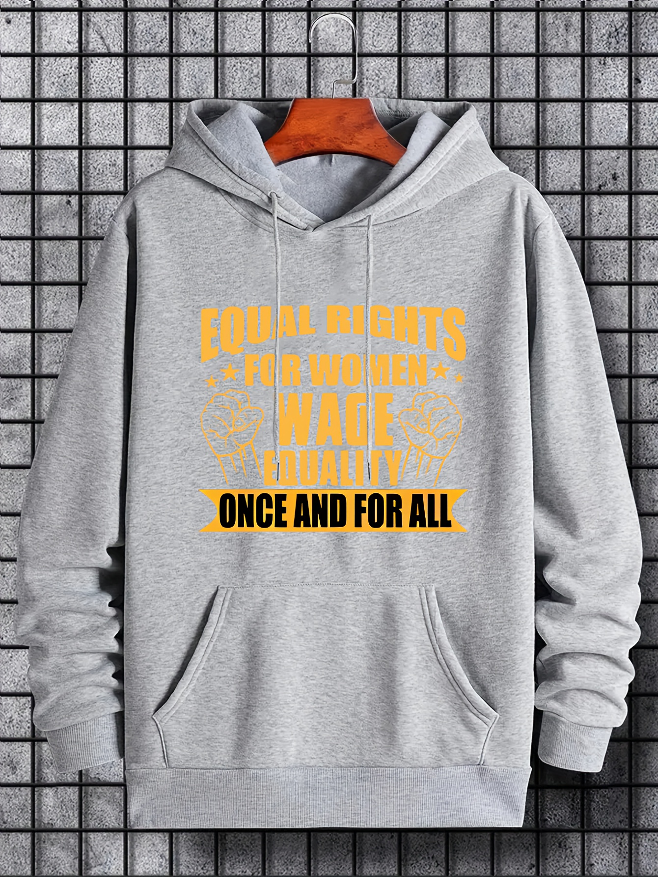 Equal Rights Letter Print Hoodie Men's Sweatshirt