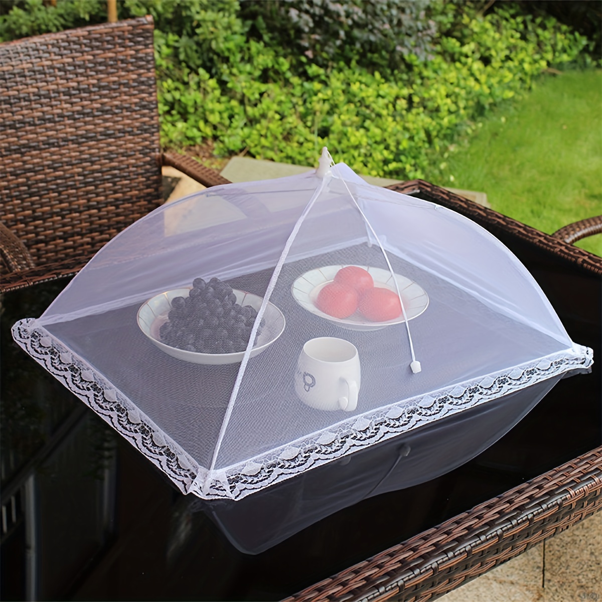 3pcs Random Color Food Covers, Kitchen Anti-mosquito Food Cover, Insect  Repellent Meal Tray Cover For Home Use