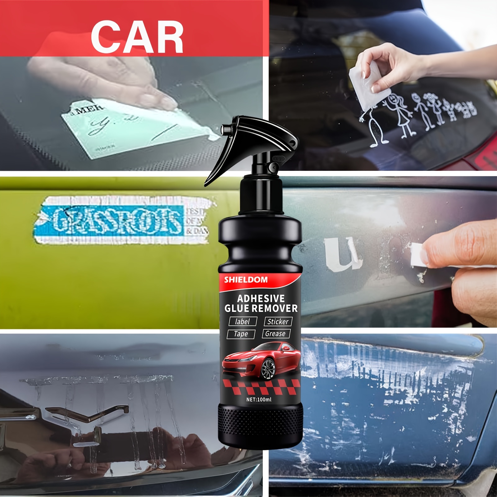 Car Adhesive Glue Remover Spray Safely Easily Remove Label - Temu