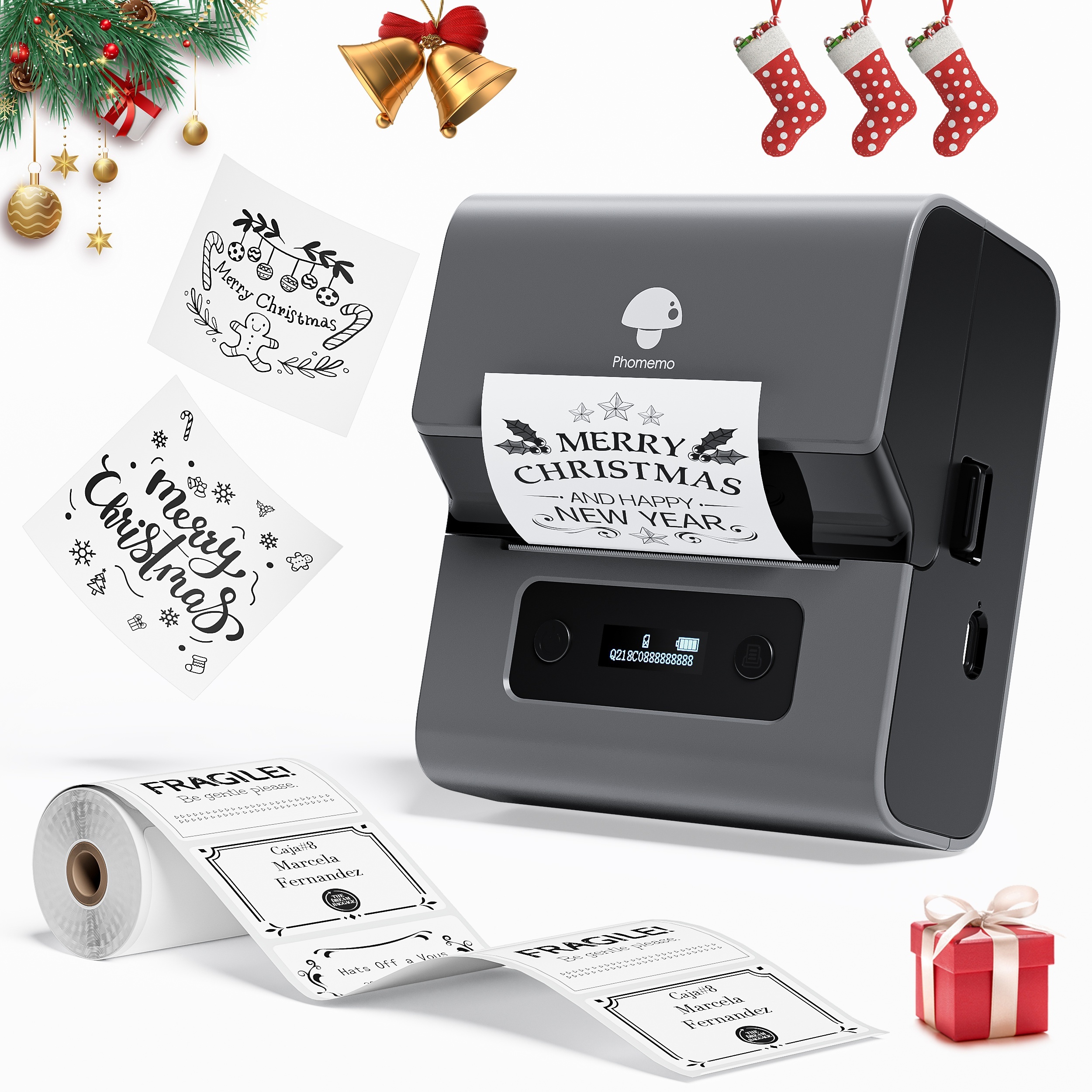 Imprimante d'autocollants de machine de fabricant d'étiquettes avec ruban  adhésif, technologie sans fil et papier en marque blanche pour les  organisations de bureau à domicile