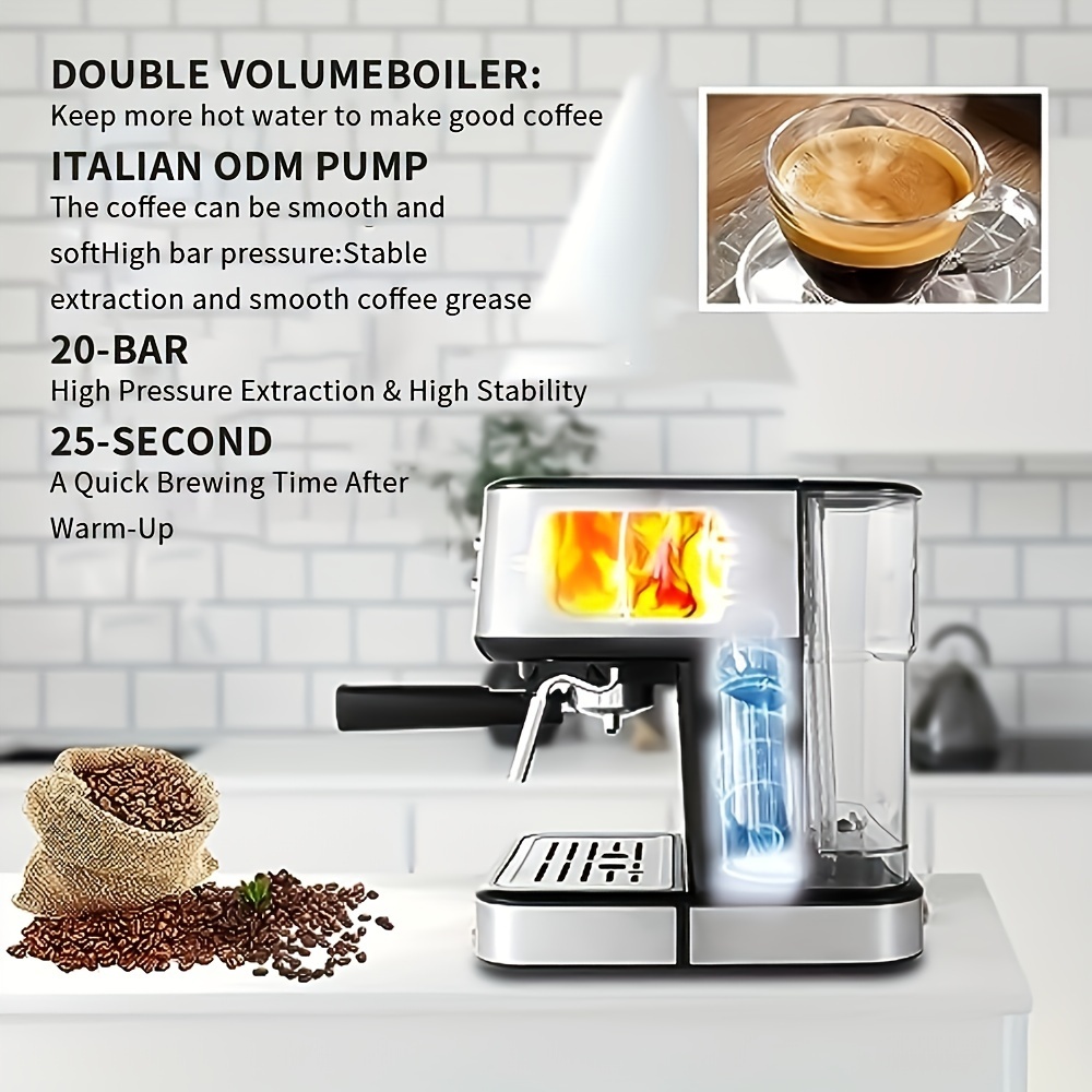 Tecthalway Máquina De Espresso, Bomba De 20 Bar, Máquina De Café Y
